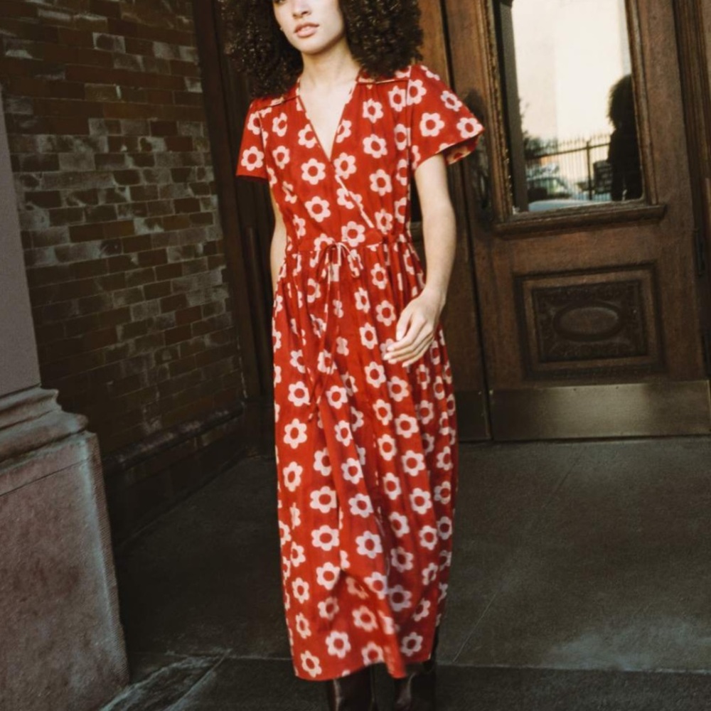 The Dawn Dress Crimson Daisy